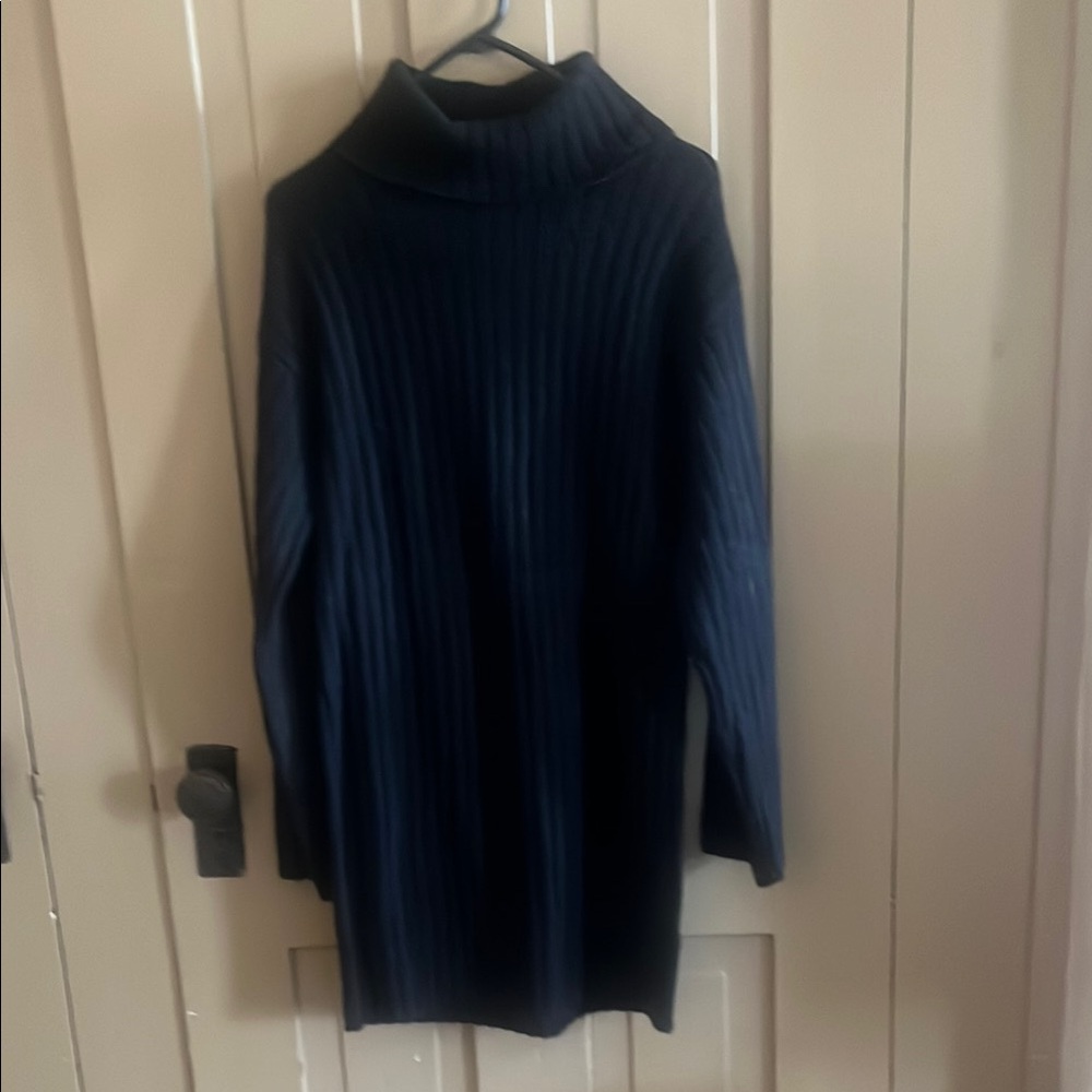 Abercrombie & Fitch Black Ribbed Sweater Dress